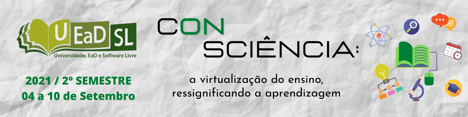 topo do site do Congresso Nacional Universidade EAD e Software Livre UEADSL2021.2 de 4 a 10 de setembro 2021