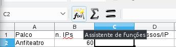 O Assistente de Funções está ao lado do sinal de somatória.