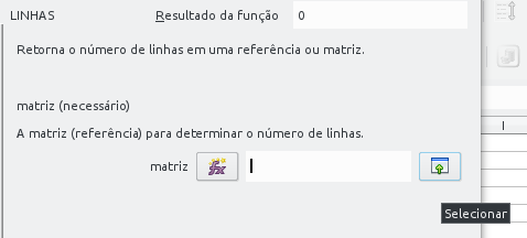 Clique em Selecionar após o campo matriz