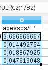 Arrastando a fórmula para obter os dados dos outros palcos.