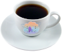 xícara de café com o logo do nasnuv